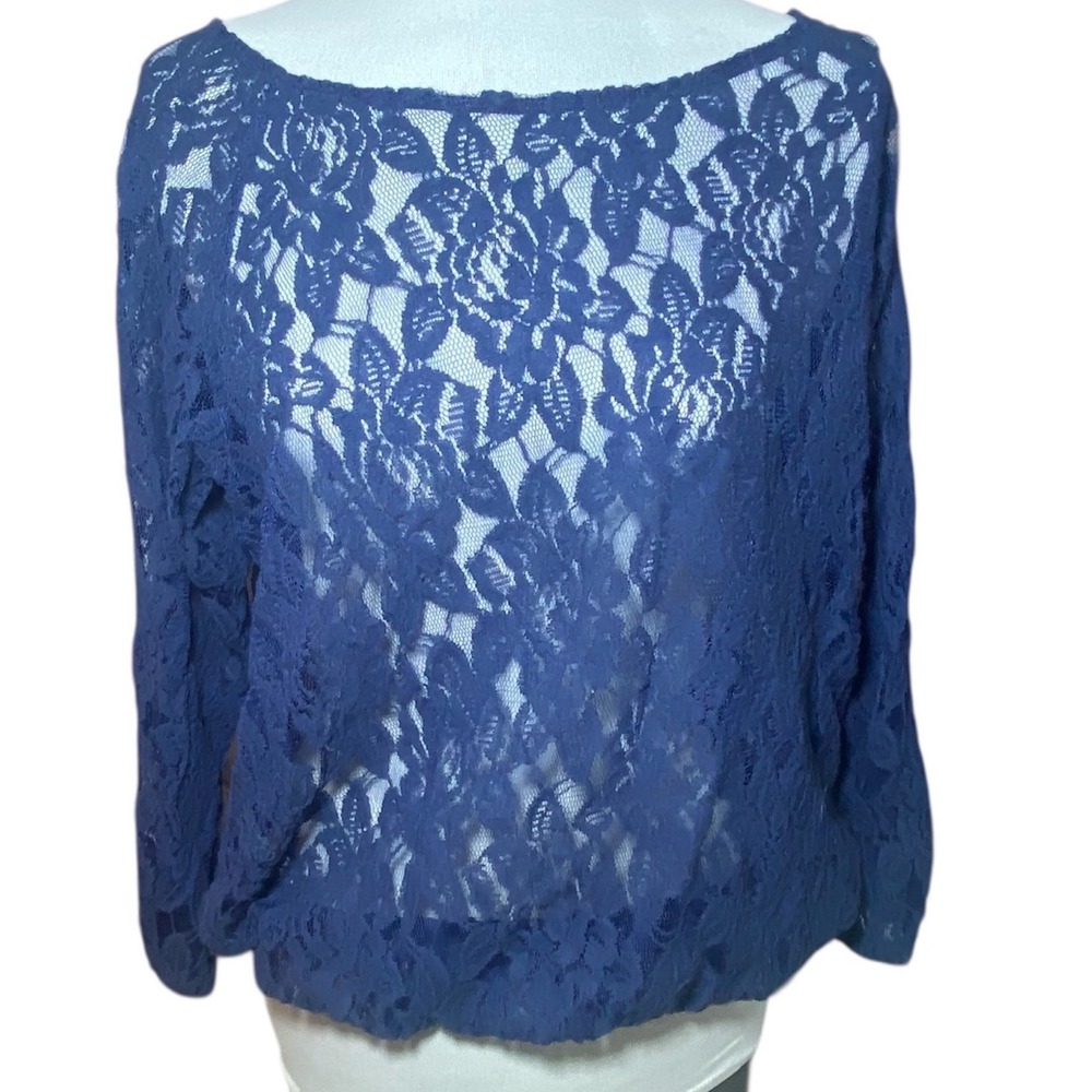 Ariat Blue Lace Long Sleeve Blouse